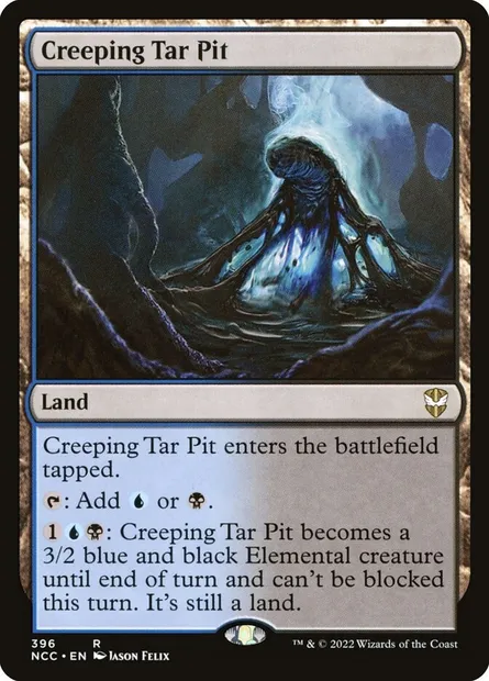 Creeping Tar Pit, Magic card NCC 396 — New Capenna Commander set