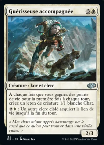 Guérisseuse accompagnée, carte Magic J22 152 — extension Jumpstart 2022