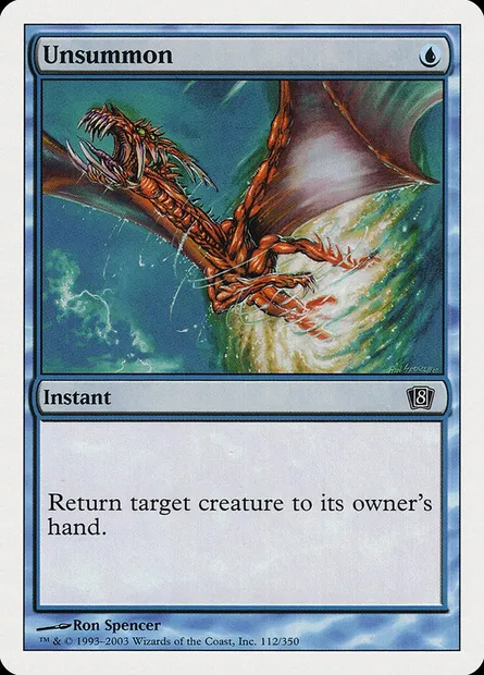 Unsummon, Magic card 8ED 112 — Eighth Edition set