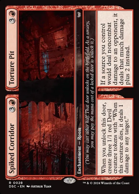 Spiked Corridor // Torture Pit, Magic card DSC 28 — Duskmourn: House of Horror Commander set