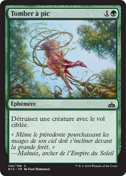 Tomber à pic, carte Magic RIX 143 — extension Les combattants d'Ixalan