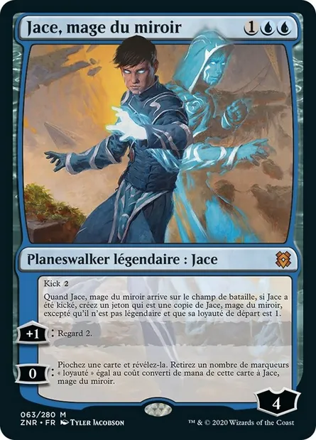 Jace, mage du miroir, carte Magic ZNR 63 — extension Renaissance de Zendikar