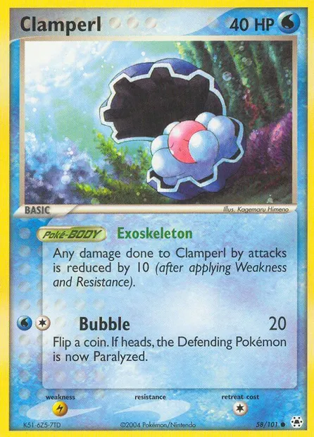 Clamperl, Pokémon card HL 58 — Hidden Legends set