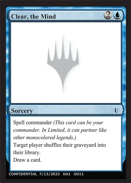 Clear, the Mind, carte Magic UNK UU11a — extension Unknown Event