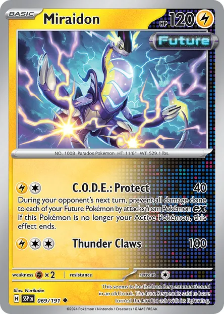 Miraidon, Pokémon card SSP 069 — Surging Sparks set