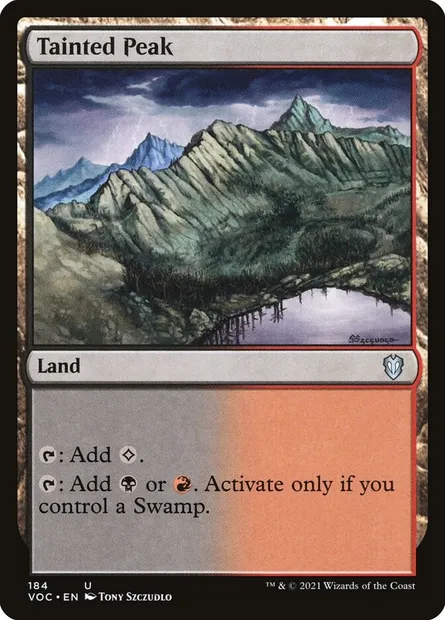 Tainted Peak, Magic card VOC 184 — Crimson Vow Commander set