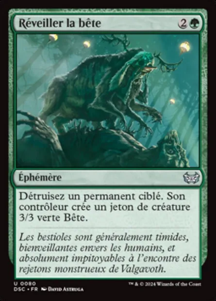 Réveiller la bête, carte Magic DSC 80 — extension Duskmourn: House of Horror Commander