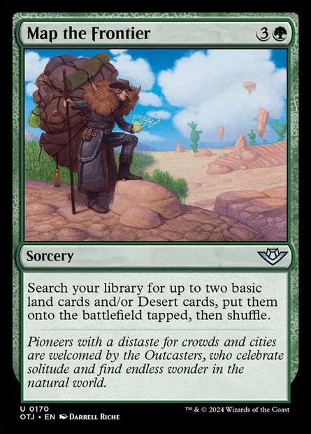 Map the Frontier, Magic card OTJ 170 — Outlaws of Thunder Junction set