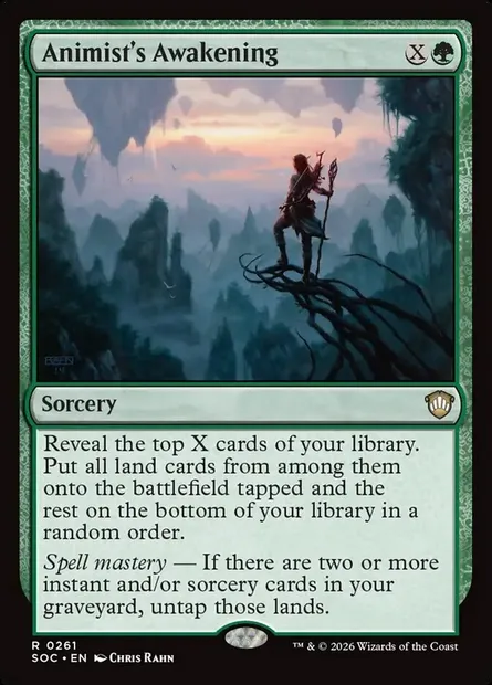 Animist's Awakening, Magic card SOC 261 — Secrets of Strixhaven Commander set