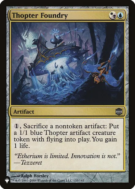 Fonderie mécanoptère, carte Magic PLST ARB-133 — extension The List