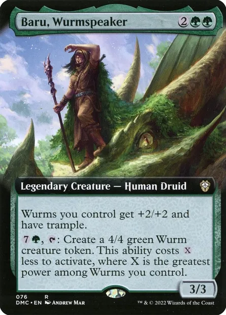 Baru, Wurmspeaker, Magic card DMC 76 — Dominaria United Commander set