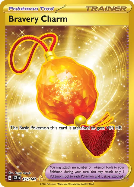 Bravery Charm, Pokémon card SCR 175 — Stellar Crown set
