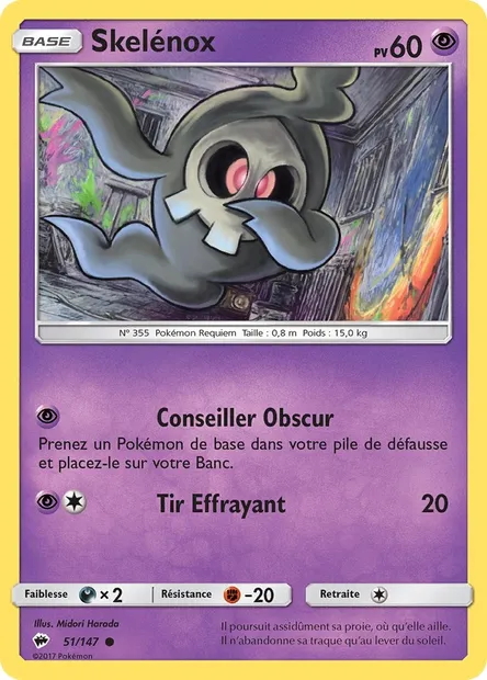 Skelénox, carte Pokémon BUS 51 — extension Ombres Ardentes