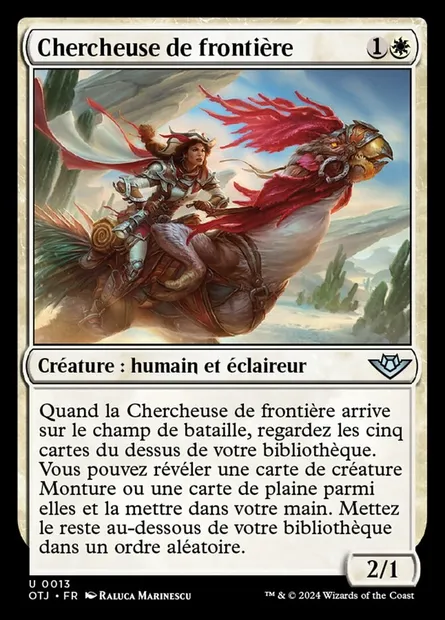 Chercheuse de frontière, carte Magic OTJ 13 — extension Outlaws of Thunder Junction