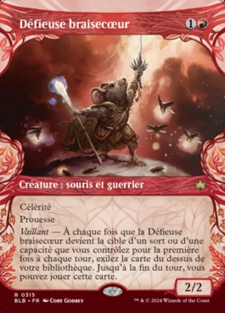 Défieuse braisecœur, carte Magic BLB 315 — extension Bloomburrow