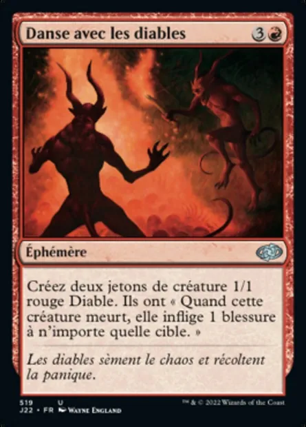 Danse avec les diables, carte Magic J22 519 — extension Jumpstart 2022