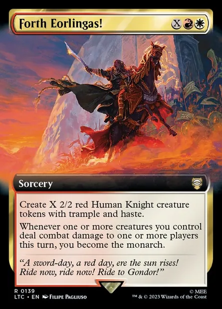 Forth Eorlingas!, Magic card LTC 139 — Tales of Middle-earth Commander set