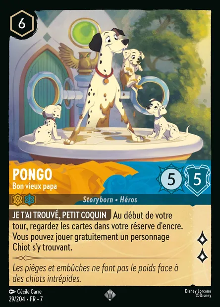 Pongo - Bon vieux papa, carte Disney Lorcana CH7-029 — extension L'île d'Archazia