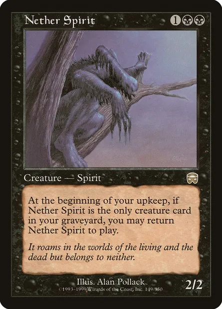 Nether Spirit, Magic card MMQ 149 — Mercadian Masques set