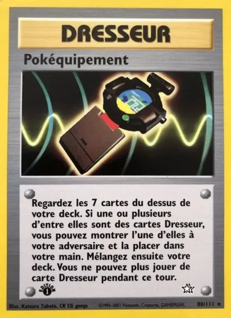Pokéquipement, carte Pokémon NG 88 — extension Neo Genesis