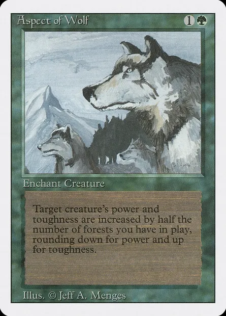 Aspect du loup, carte Magic 3ED 186 — extension Revised Edition