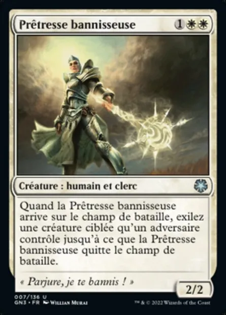 Prêtresse bannisseuse, carte Magic GN3 7 — extension Game Night: Free-for-All