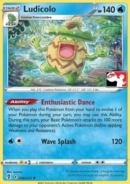 Ludicolo, Pokémon card PPS 034-2 — Play! Pokémon Prize Pack Series set