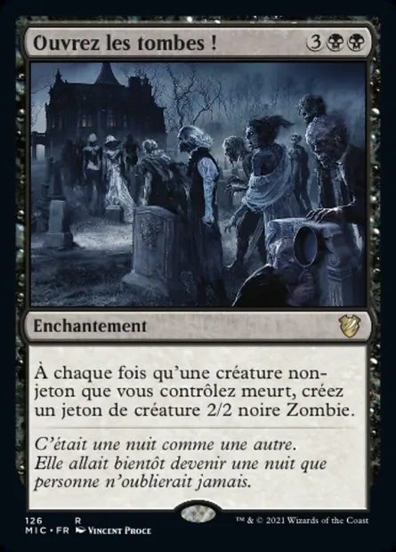 Ouvrez les tombes !, carte Magic MIC 126 — extension Midnight Hunt Commander