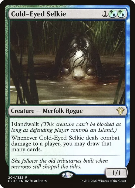 Cold-Eyed Selkie, Magic card C20 204 — Commander 2020 set