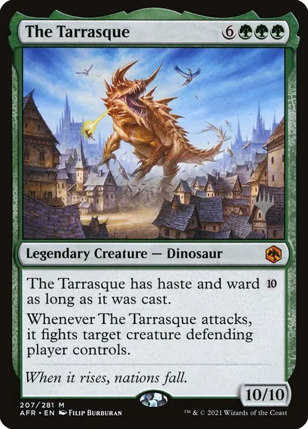 The Tarrasque, Magic card PAFR 207p — Adventures in the Forgotten Realms Promos set