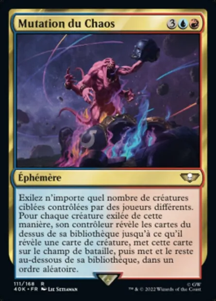 Mutation du Chaos, carte Magic 40K 111 — extension Warhammer 40,000 Commander
