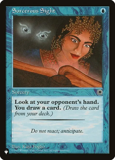 Sorcerous Sight, Magic card PLST POR-68 — The List set