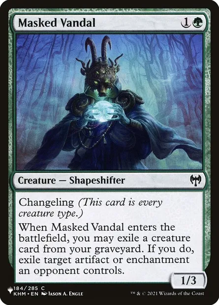 Masked Vandal, Magic card PLST KHM-184 — The List set