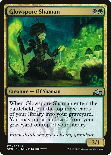 Glowspore Shaman, Magic card GRN 173 — Guilds of Ravnica set