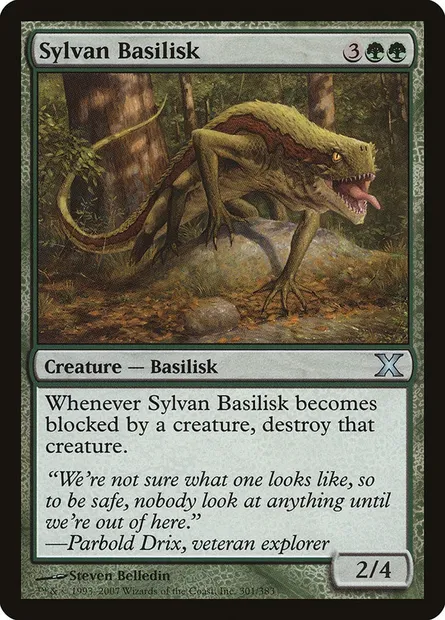 Sylvan Basilisk, Magic card 10E 301 — Tenth Edition set