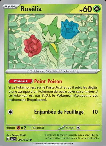 Rosélia, carte Pokémon TEF 008 — extension Forces Temporelles