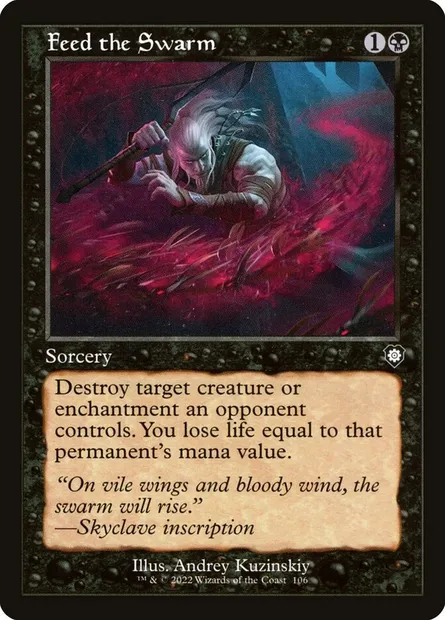Feed the Swarm, Magic card BRC 106 — The Brothers' War Commander set
