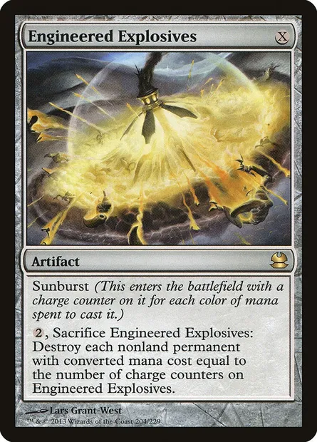 Explosifs artificiels, carte Magic MMA 204 — extension Modern Masters
