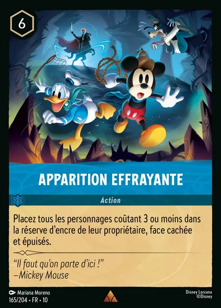Apparition effrayante, carte Disney Lorcana CH10-165 — extension Lueurs dans les Profondeurs
