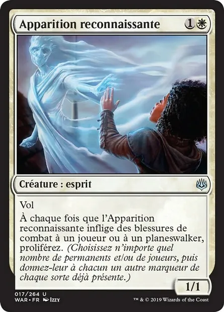 Apparition reconnaissante, carte Magic WAR 17 — extension La guerre des Planeswalkers