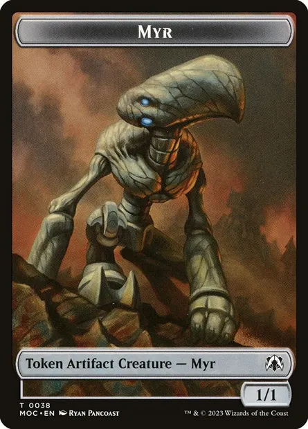 Myr, carte Magic TMOC 38 — extension March of the Machine Commander Tokens