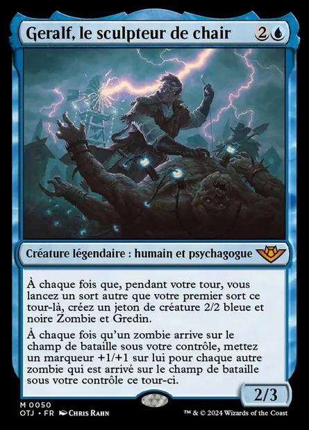 Geralf, le sculpteur de chair, carte Magic OTJ 50 — extension Outlaws of Thunder Junction