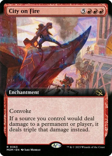 City on Fire, Magic card MOM 363 — March of the Machine set