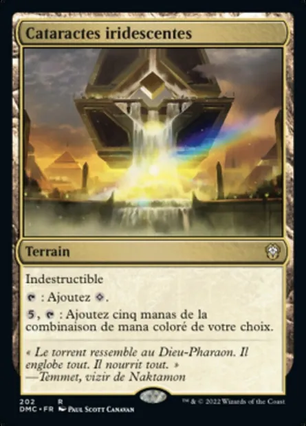 Cataractes iridescentes, carte Magic DMC 202 — extension Dominaria United Commander