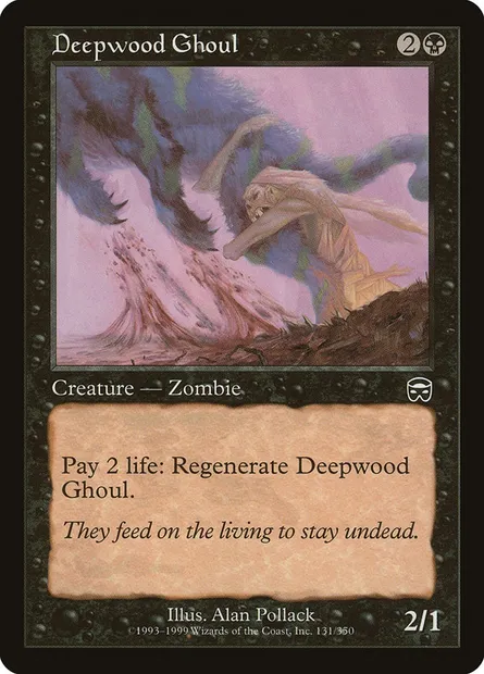 Deepwood Ghoul, Magic card MMQ 131 — Mercadian Masques set