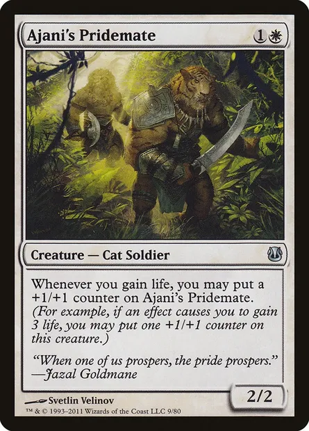 Ajani's Pridemate, Magic card DDH 9 — Duel Decks: Ajani vs. Nicol Bolas set