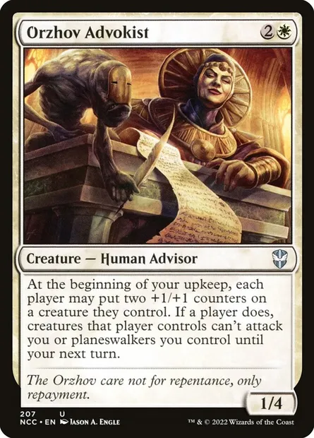 Orzhov Advokist, Magic card NCC 207 — New Capenna Commander set