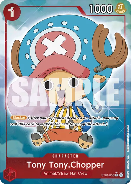 Tony Tony.Chopper, One Piece card ST01-006 — Straw Hat Crew set