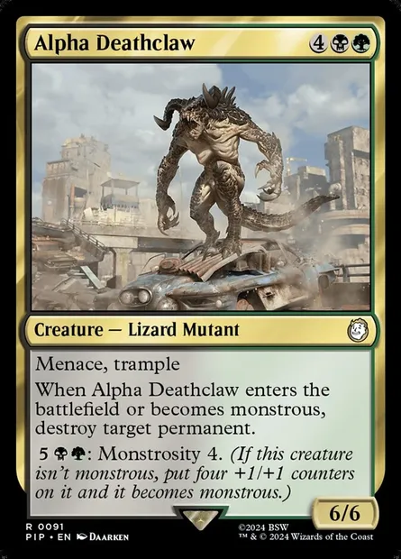Alpha Deathclaw, Magic card PIP 91 — Fallout set