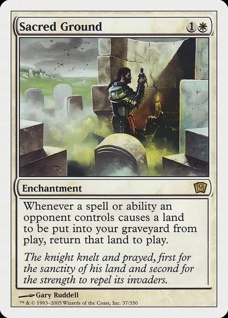 Sacred Ground, Magic card 9ED 37 — Ninth Edition set